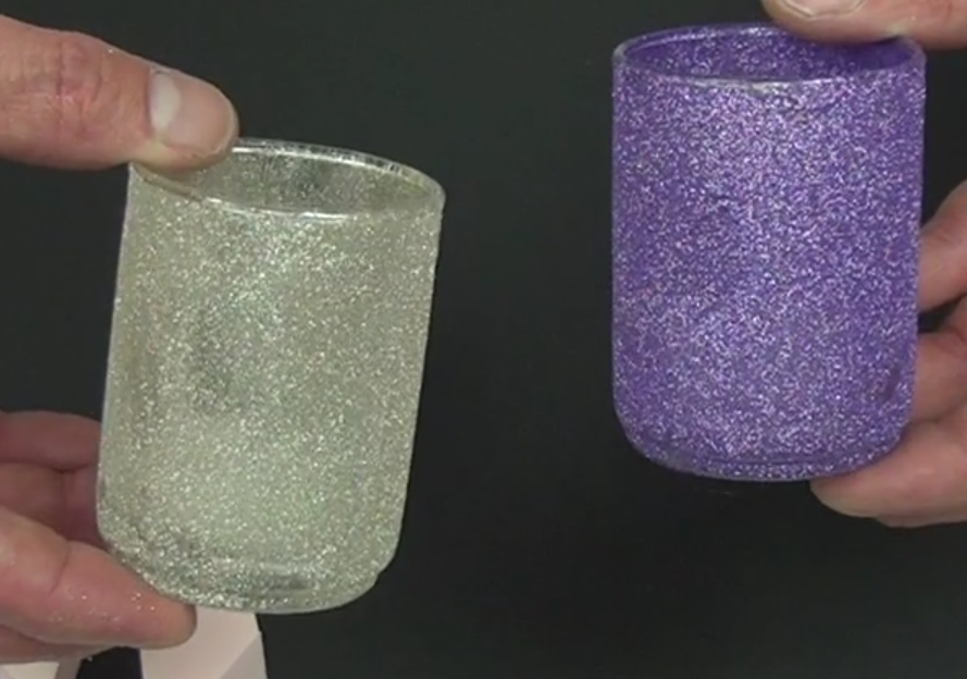 Glitter Votive Candle Holder with Creative Medium